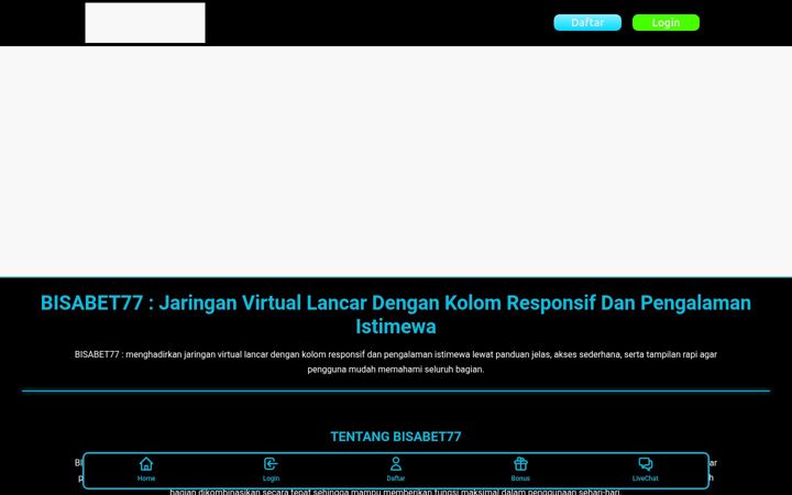 Screenshot of bisabet77.net