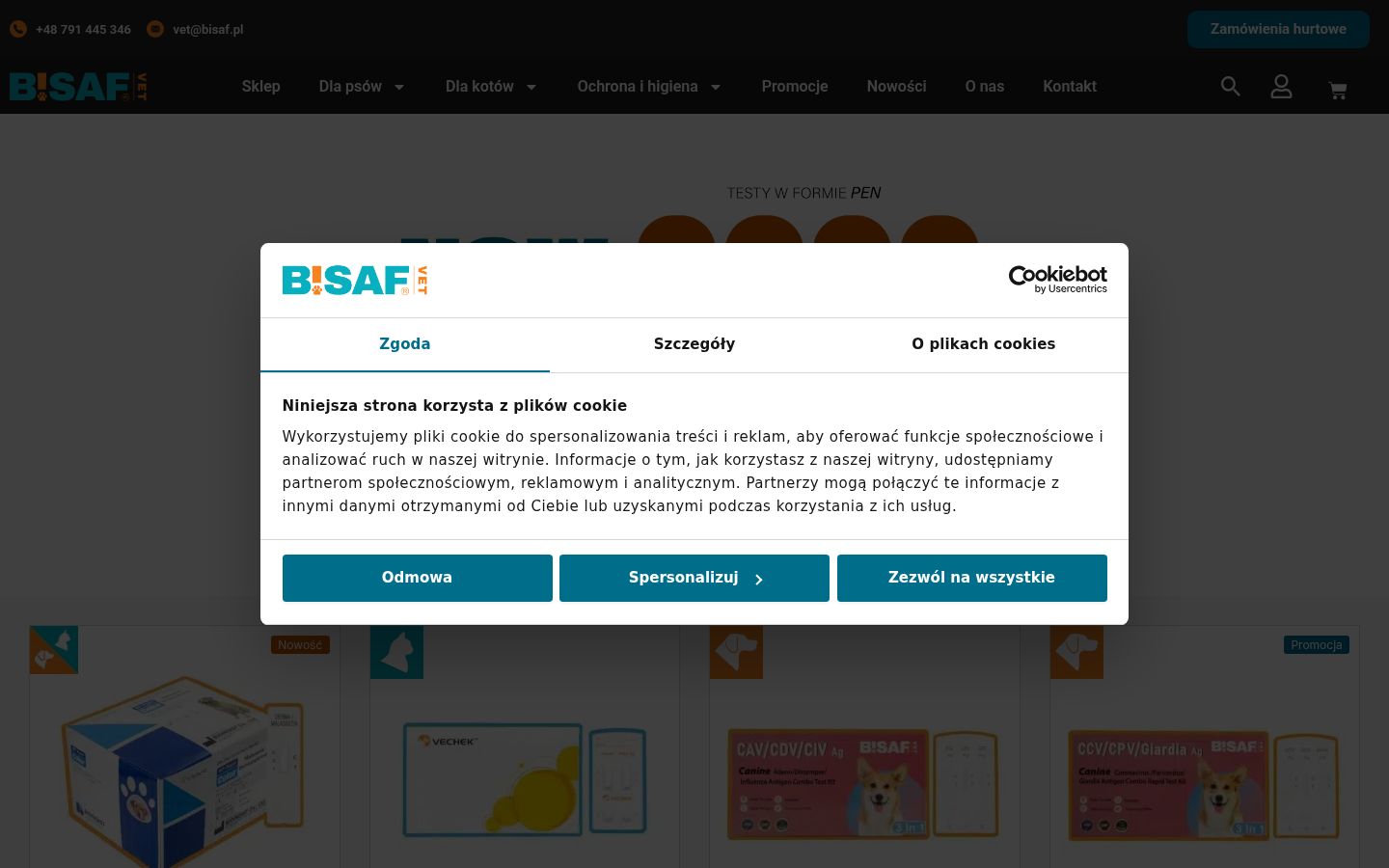 Skärmbild av samtyckesbannern som visades före någon interaktion