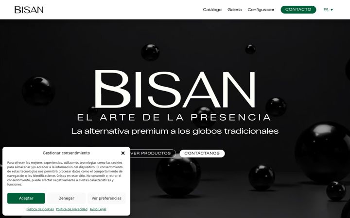 Snímek obrazovky bisan.es