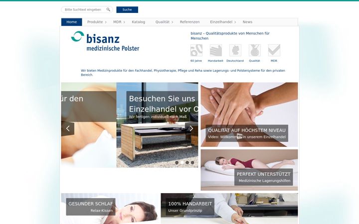 Screenshot of bisanz.de