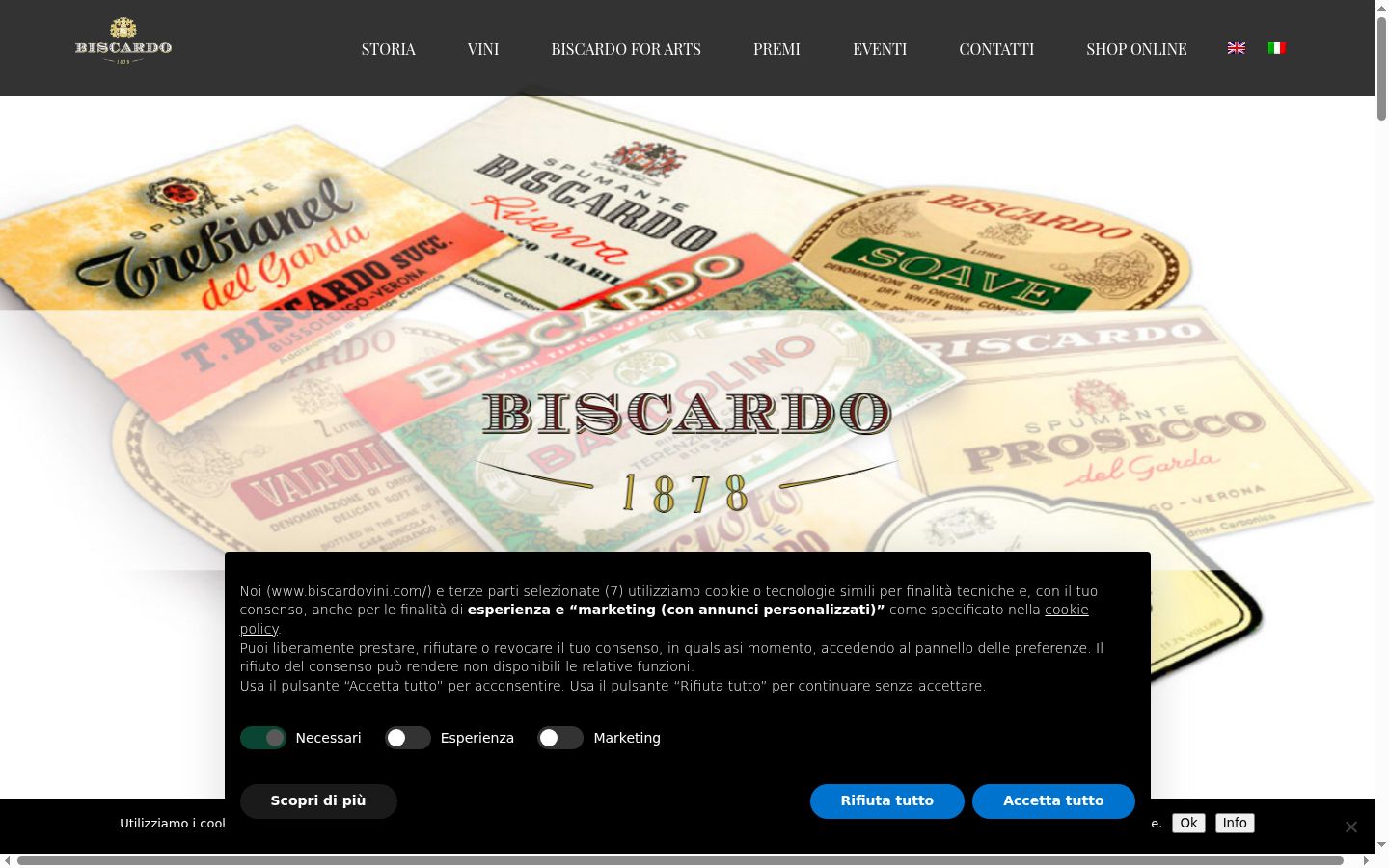 Screenshot of the consent banner shown before any interaction