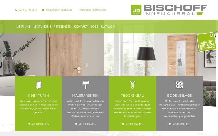 Screenshot of bischoff-ausbau.de