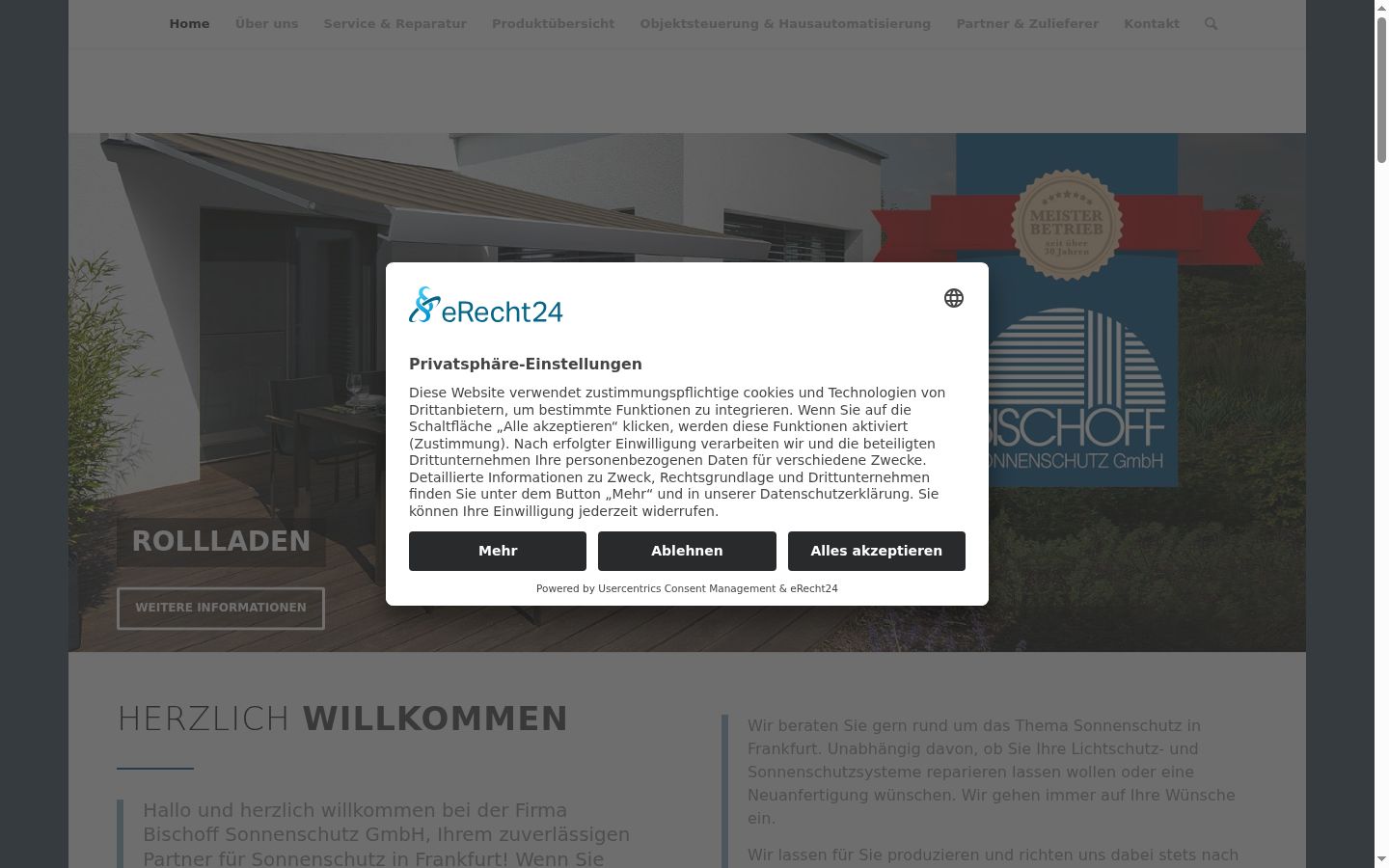 Sutikimo reklamjuostės, rodytos prieš bet kokią sąveiką, ekrano kopija