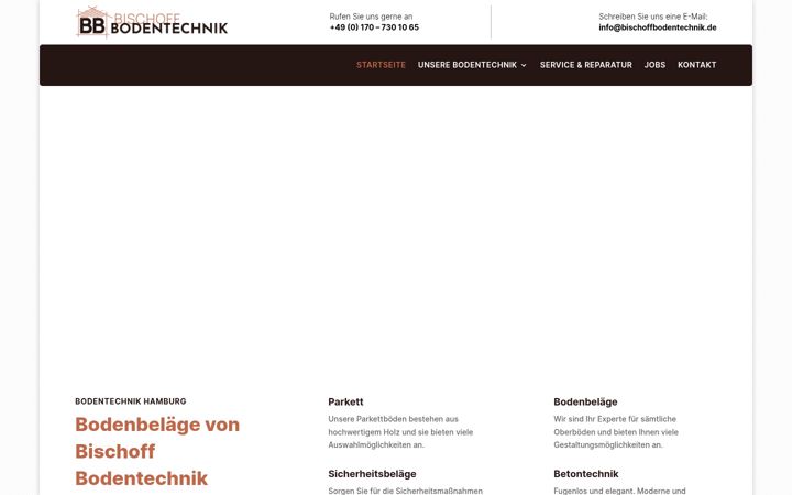 Skjámynd af bischoffbodentechnik.de