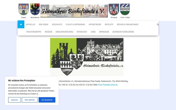 Екранна снимка на bischofteinitz.de