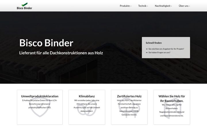 Screenshot of biscobinder.dk