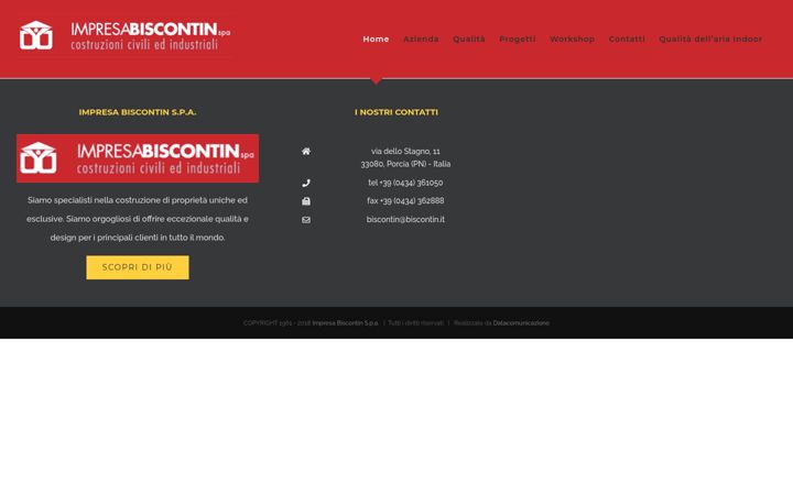 Екранна снимка на biscontin.it
