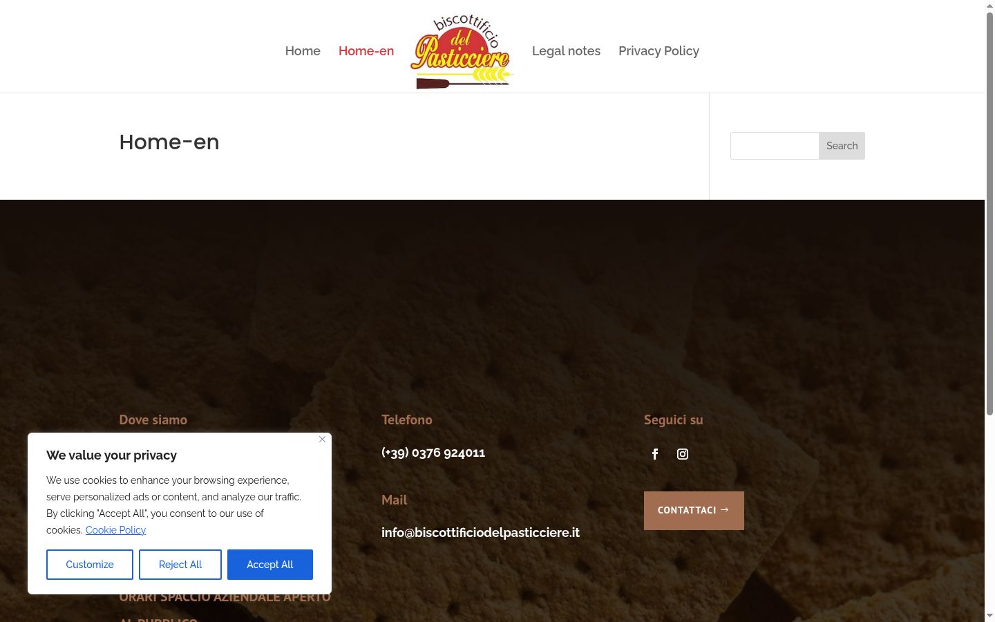 Screenshot του banner συγκατάθεσης που εμφανίστηκε πριν από οποιαδήποτε αλληλεπίδραση