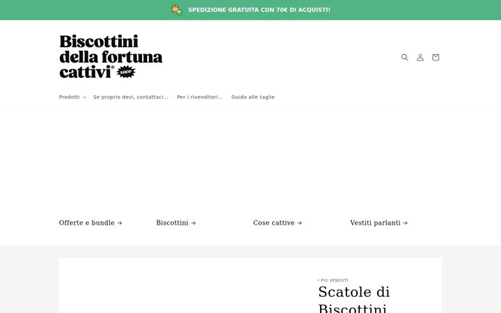 Screenshot of biscottinidellafortunacattivi.com