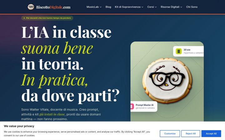 Snímek obrazovky biscottodigitale.com