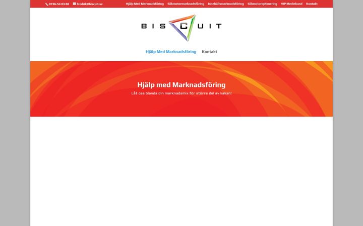Screenshot van biscuit.se