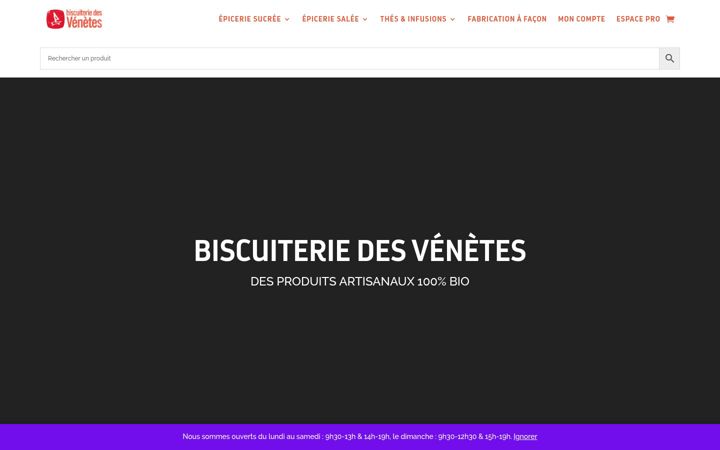 Screenshot van biscuiteriedesvenetes.com