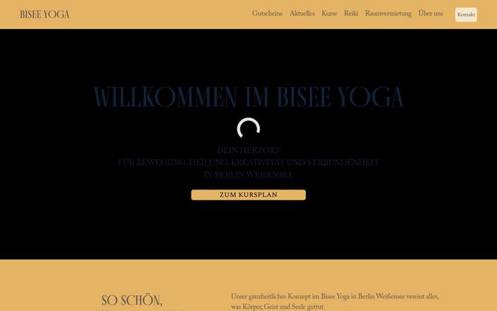 Screenshot of bisee-yoga.de