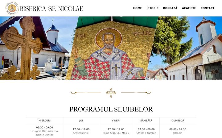 Screenshot of biserica-sfantul-nicolae.ro