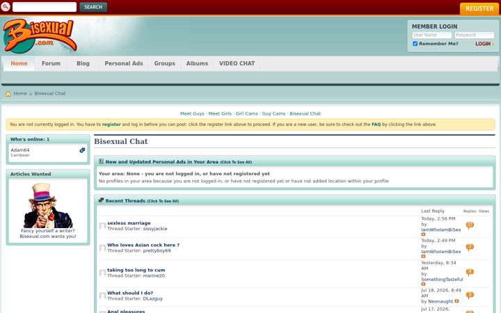 Screenshot of bisexual.com