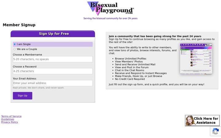 Screenshot of bisexualplayground.com