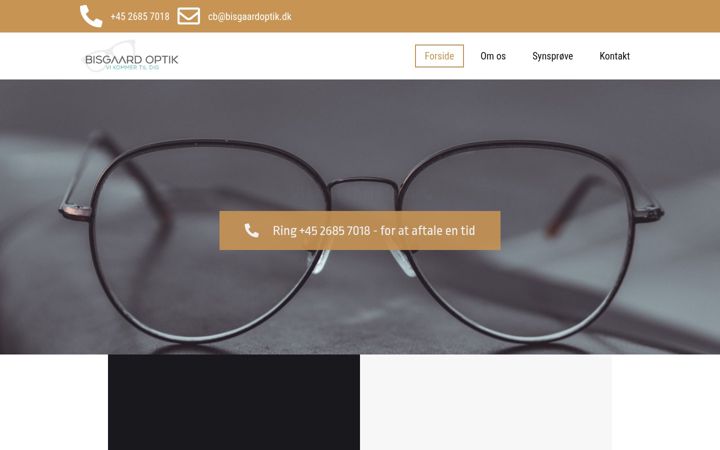 Screenshot of bisgaardoptik.dk