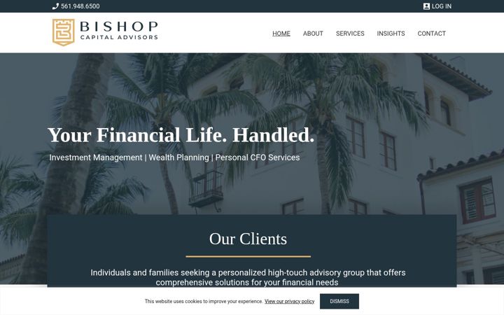 Screenshot of bishopadvisors.com