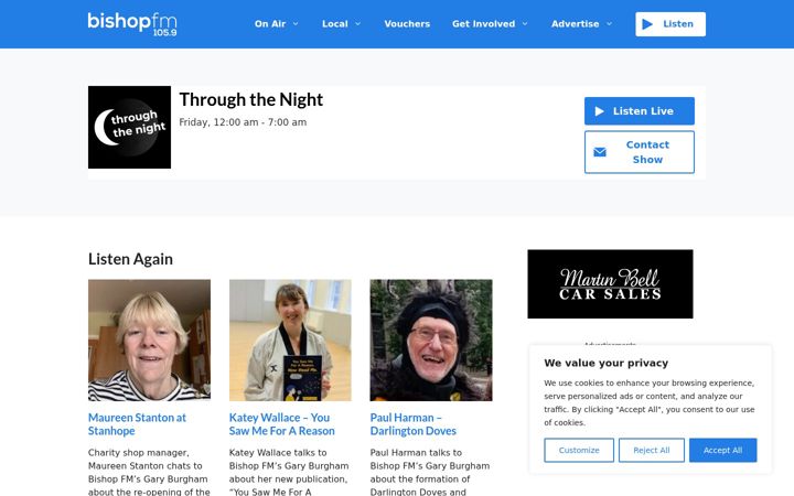 Screenshot of bishopfm.com