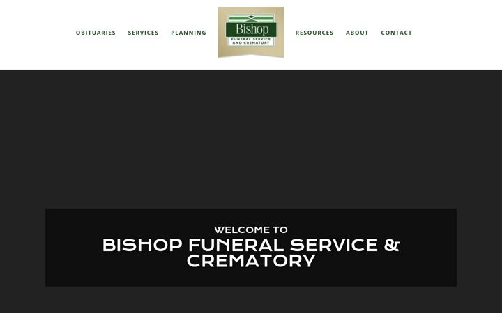 Screenshot of bishopfuneralservice.com