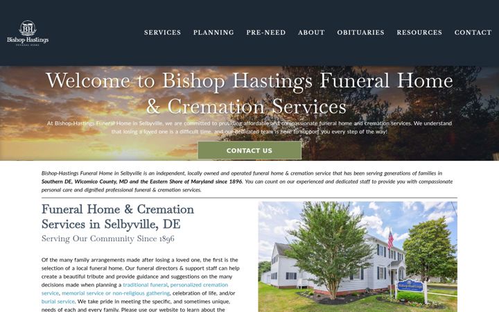 Screenshot of bishophastingsfh.com
