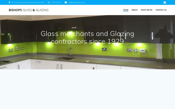 Screenshot of bishopsglass.co.uk