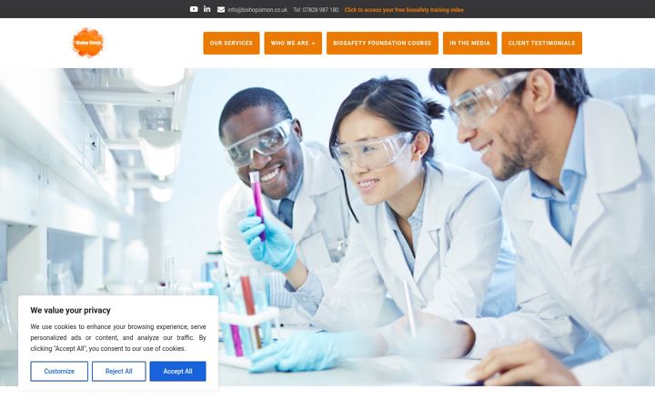 Screenshot of bishopsimon.co.uk