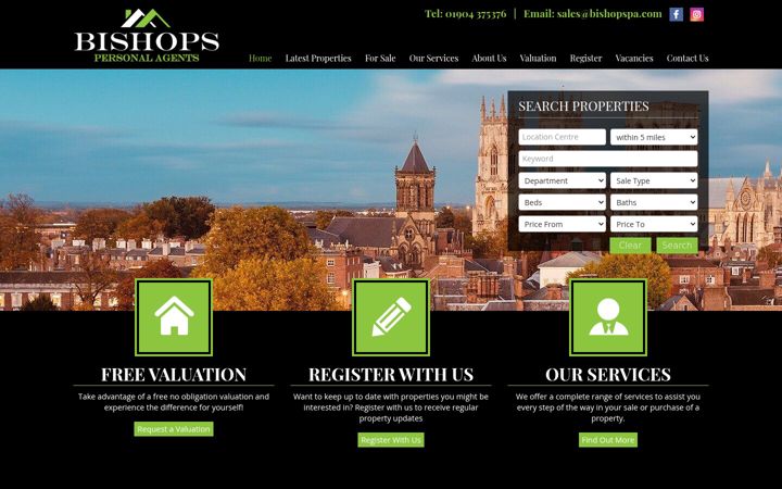 Screenshot of bishopspa.com