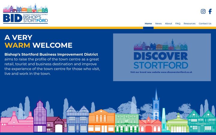 Screenshot of bishopsstortfordbid.co.uk