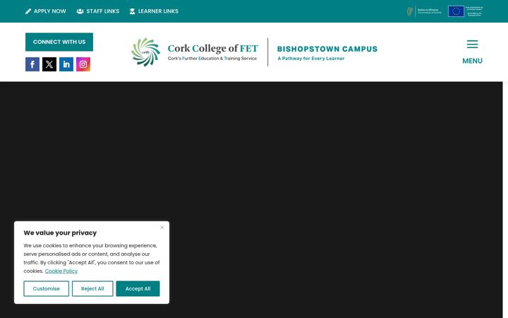 Screenshot of bishopstowncampus.ie
