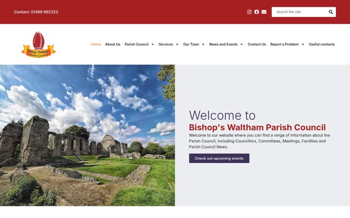 Screenshot of bishopswaltham-pc.gov.uk