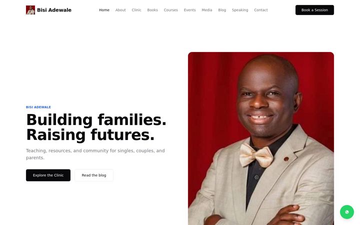 Screenshot of bisiadewale.com