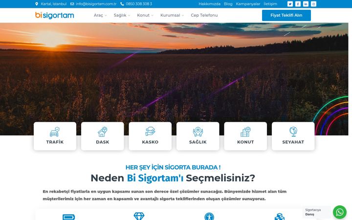 Screenshot of bisigortam.com.tr