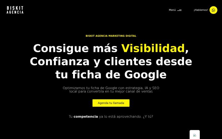 Screenshot van biskitagencia.com