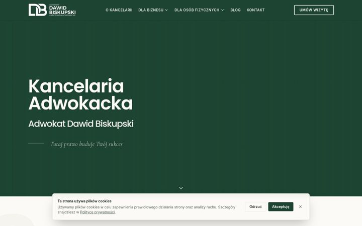 Screenshot van biskupski.legal