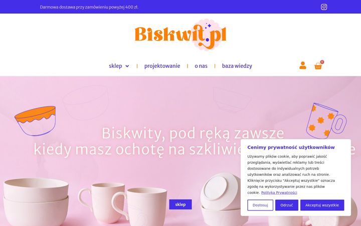 Screenshot stránky biskwit.pl