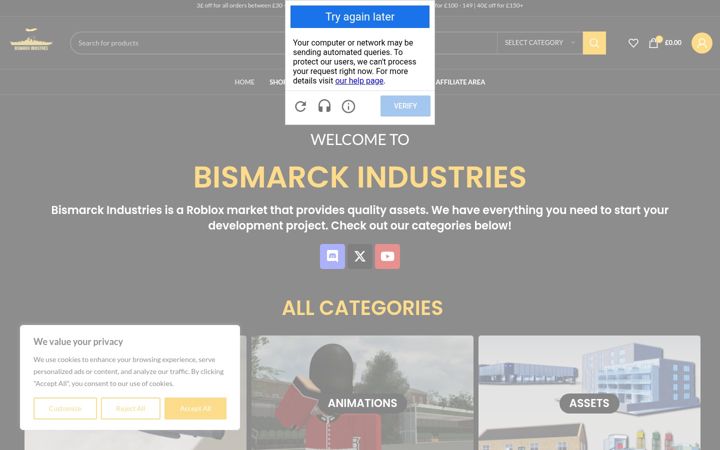 Screenshot of bismarckindustry.com