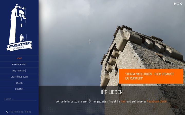 Screenshot of bismarckturm-badpyrmont.de