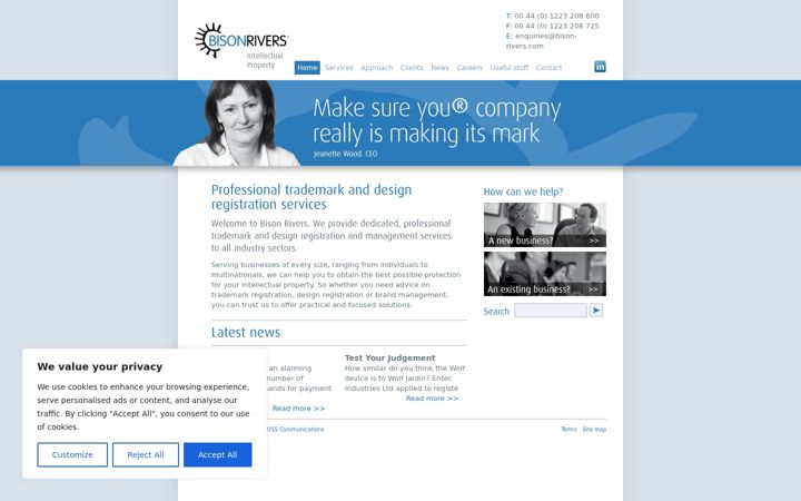 Screenshot of bison-rivers.com