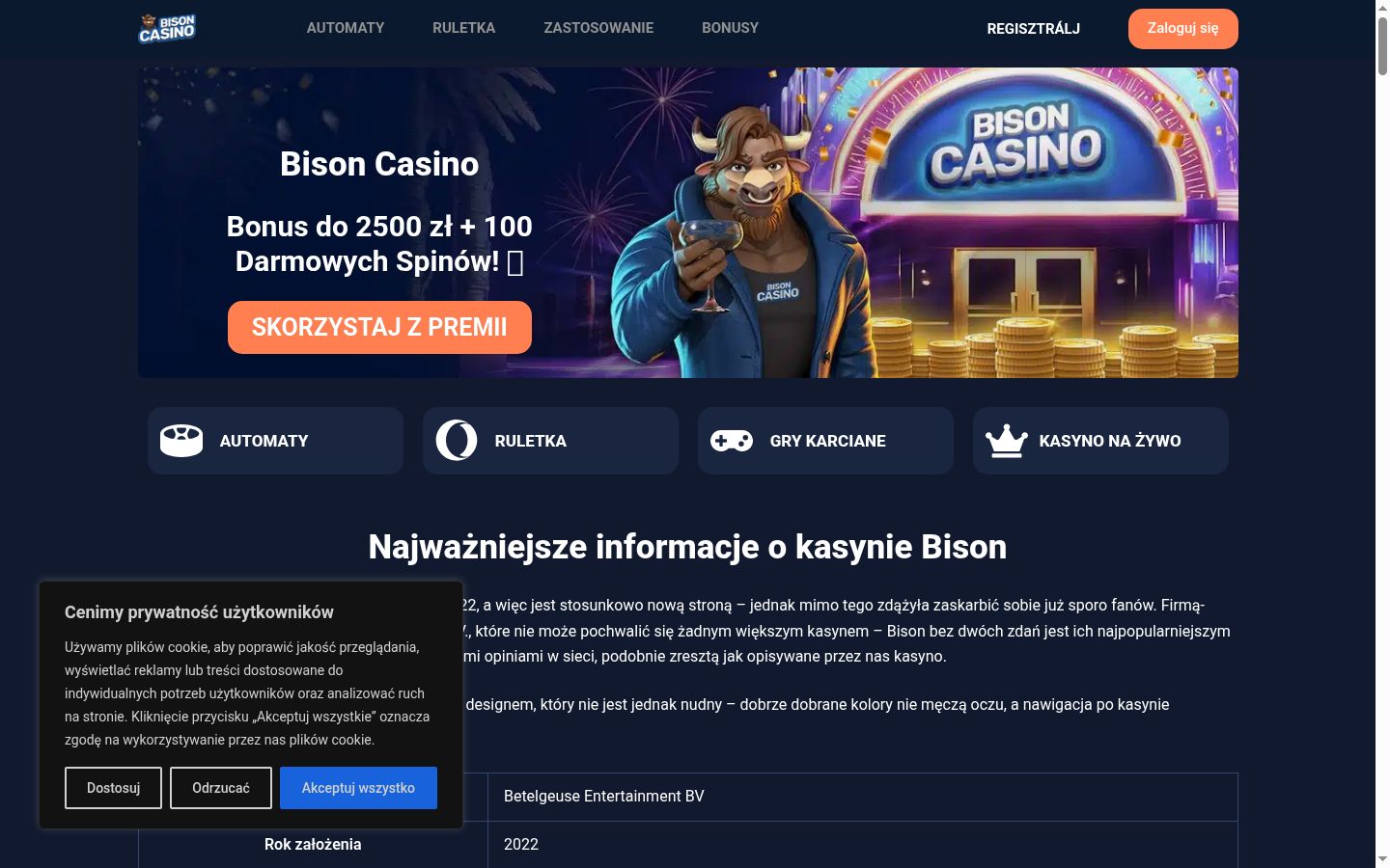 Képernyőkép a bármilyen interakció előtt megjelenő hozzájárulási bannerről