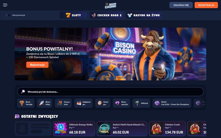Screenshot of bisoncasino2.io
