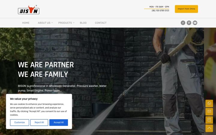 Screenshot of bisongenerator.com