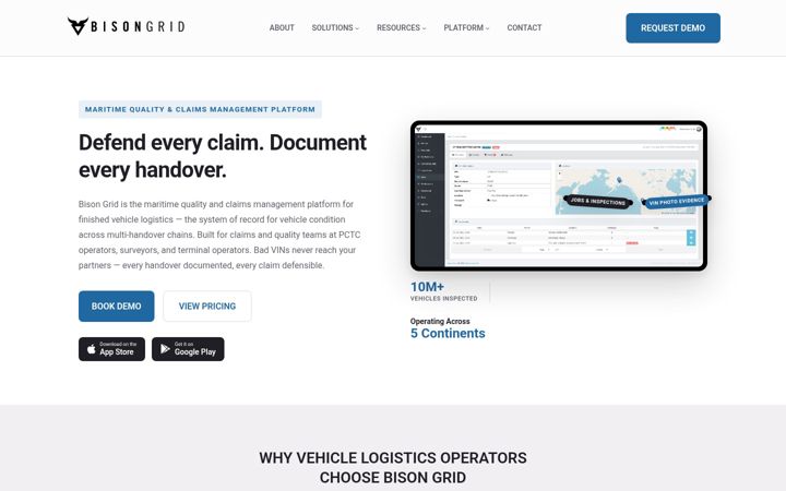 Screenshot ta' bisongrid.com