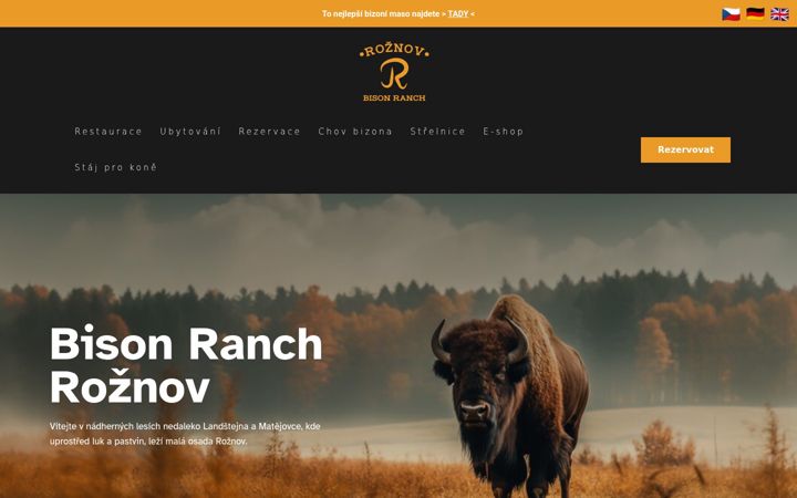 Screenshot ta' bisonranch.cz