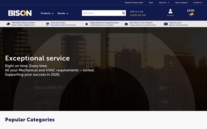 Captură de ecran a bisonuk.com