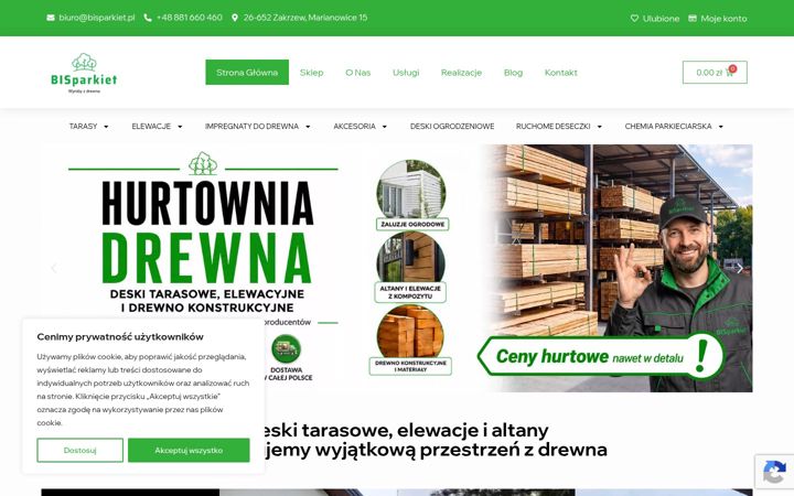 Snímek obrazovky bisparkiet.pl