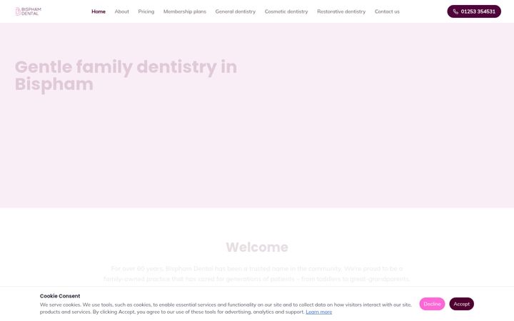 Screenshot of bisphamdental.com