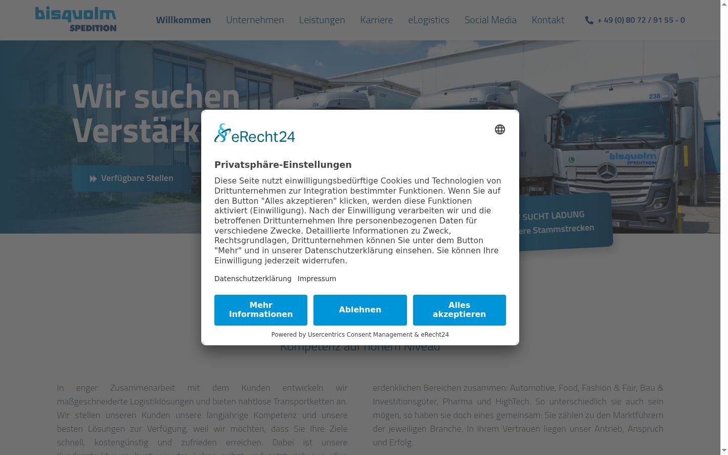 Screenshot tal-banner tal-kunsens muri qabel kwalunkwe interazzjoni