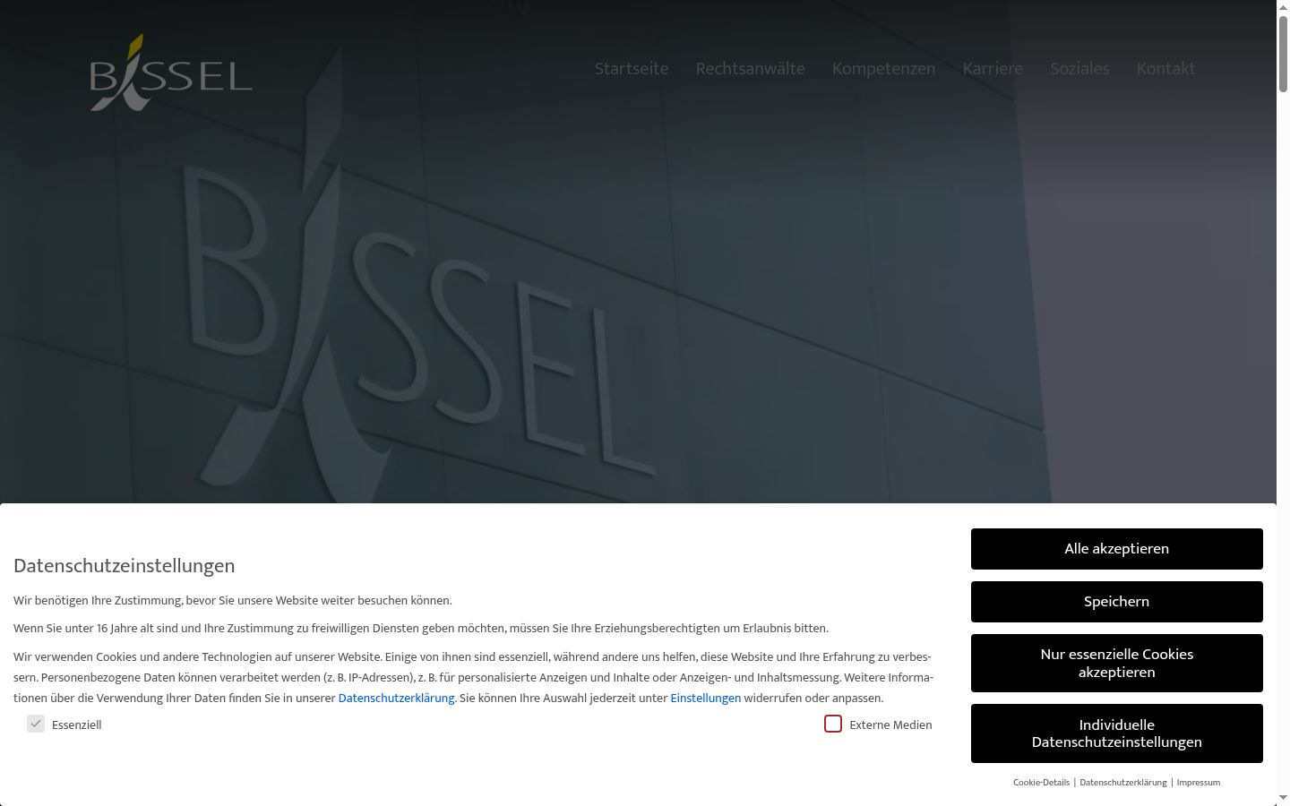 Screenshot tal-banner tal-kunsens muri qabel kwalunkwe interazzjoni