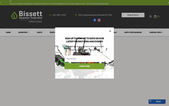 Screenshot of bissettequip.com
